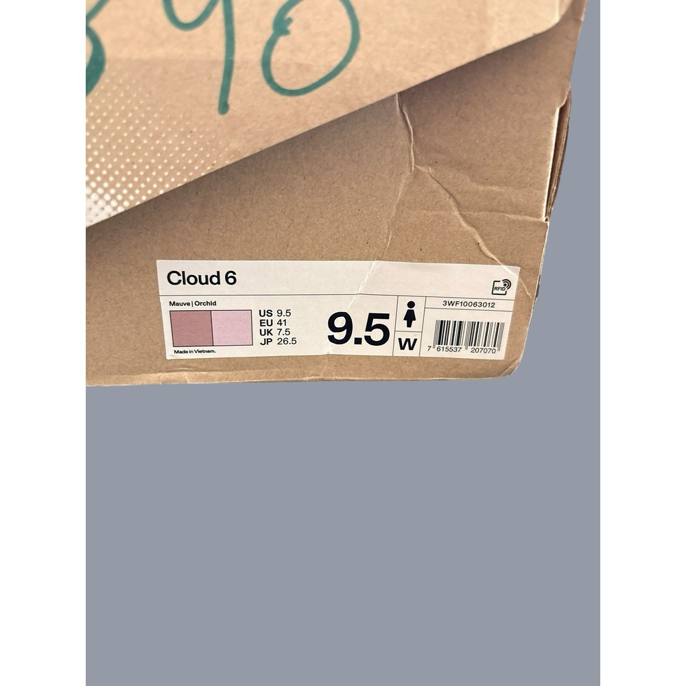 On Women's Cloud 6 Mauve/Orchid 3WF10063012 Size 9.5 New In Box - Picture 7 of 7